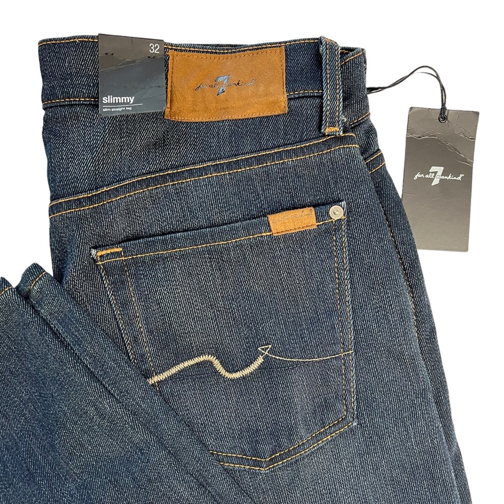 SEVEN 7 FOR ALL MANKIND NWT Slimmy Slim Straight Leg Jean Men's Size 32 - Picture 5 of 16